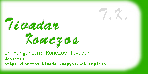 tivadar konczos business card